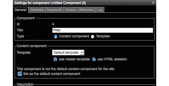 setting for components